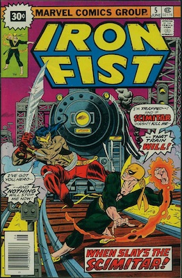 Iron Fist #5 30c Variant June, 1976. Price in Starburst