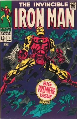 Iron Man comic #1 (1968). First Iron Man in his own comic and first red and gold suit, classic cover too!