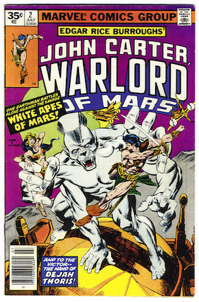 John Carter Warlord of Mars #2 Marvel 35 Cent Price Variants