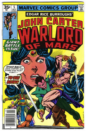 John Carter Warlord of Mars #5 Marvel 35 Cent Price Variant