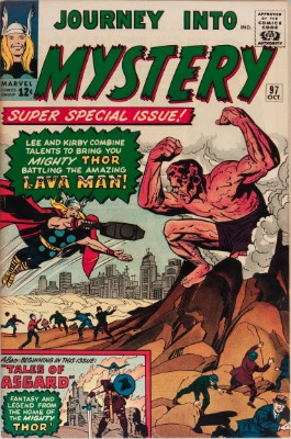 Origin and First Appearance, Lava Men, Journey into Mystery #97, Marvel Comics, 1963. Click for value