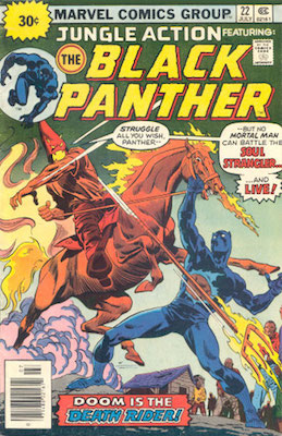 Jungle Action #22 30 Cent Price Variant July, 1976. Price in Starburst