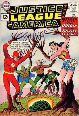 Justice League of America #9 is the first origin of the Justice League in comic books
