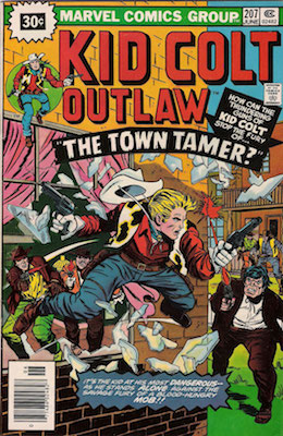 Kid Colt Outlaw #207 Marvel 30 Cent Price Variant June, 1976. Price in Starburst