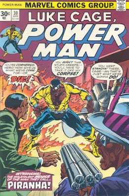 Power Man #30 Marvel 30 Cent Price Variant April, 1976. Regular Price Box