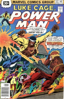 Power Man #32 30c Variant June, 1976. Price in Starburst