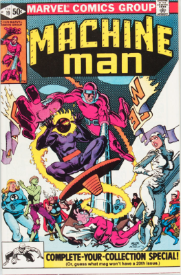 Origin and First Appearance, Jack O'Lantern, Machine Man #19, February, 1981. Click for value
