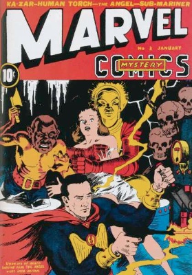 Marvel Mystery Comics #3 from 1940, a rare early Marvel comic book