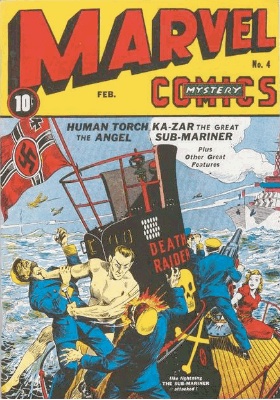 Marvel Mystery Comics #4 from 1940, a rare wartime comic book