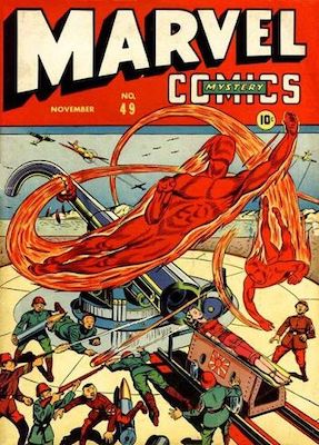 Marvel Mystery Comics #49: Origin and First Appearance, Miss America (Madeline Frank). Click for values