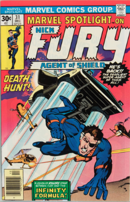 Marvel Spotlight #31, December, 1976: Nick Fury, Agent of S.H.I.E.L.D. Click for value