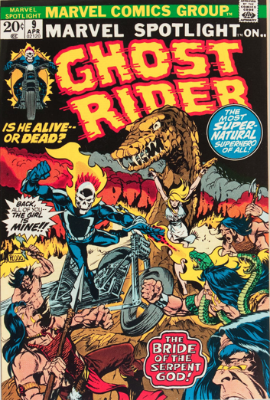 Marvel Spotlight #9, April, 1973: Ghost Rider. Click for value