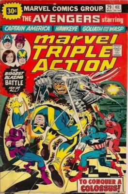 Marvel Triple Action #29 30 Cent Variant May, 1976. Price in Starburst