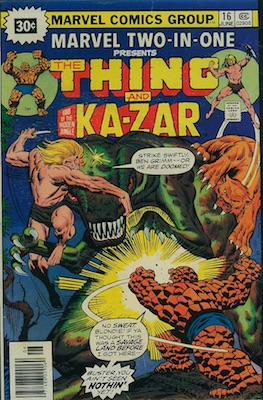 Marvel Two-In-One #16 30c Price Variant June, 1976. Starburst Flash