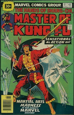 Master of Kung-Fu #41 30 Cent Variant June, 1976. Price in Starburst