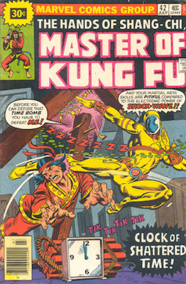 Master of Kung-Fu #42 Marvel 30c Price Variant July, 1976. Starburst Flash