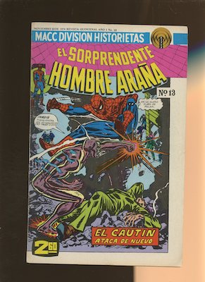 Mexican Spider Man vol 2 #13. Click for values.