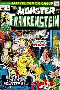 vintage comic books from the Bronze age: Monster of Frankenstein 1
