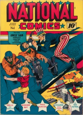 National Comics #1: First Appearance, Uncle Sam. Click for values