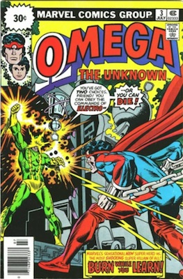 Omega #3 30c Variant Edition May, 1976. Starburst Flash