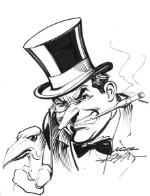 A sketch of The Penguin by long-time Batman artist, Neal Adams
