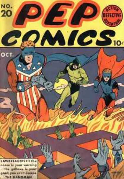 Pep Comics #20. Classic WW2 cover. Click for values
