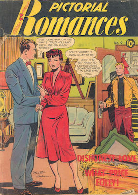 Pictorial Romances #9, Matt Baker cover. Click for values