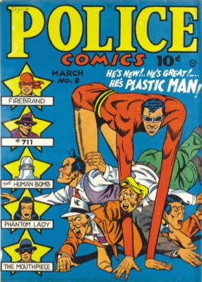 Police Comics #8: Origin and First Appearance, Manhunter (Dan Richards). Click for values