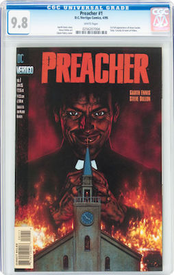 100 Hot Comics: Preacher #1, 1st Jesse Custer. Click to buy a copy at Goldin