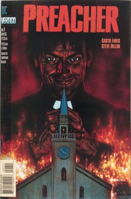 Hot Comics #98: Preacher #1, 1st Jesse Custer. Click to buy a copy