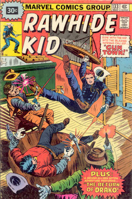 RARE! Rawhide Kid #133 Marvel 30c Price Variant May, 1976. Starburst Flash