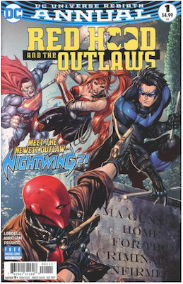 Red Hood and  the Outlaws Annual #1 (2017). Click for values.