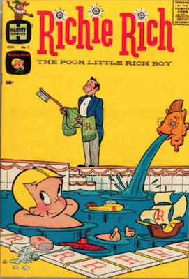 Richie Rich #1 (Nov 1960): First in new solo series. #26 on the Silver Age comics top list. Click for values