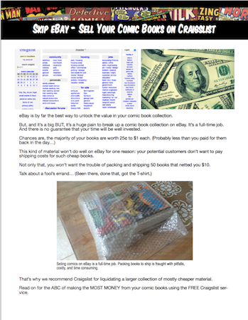 How to Sell Comics on Craigslist eBook