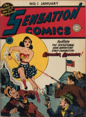 Sensation Comics #1: first Wonder Woman cover. Rare!