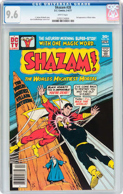 100 Hot Comics: Shazam! #28, 1st Black Adam Since the Golden Age. Click to buy a copy at Goldin
