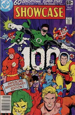 DC Comics Showcase #100 features most of the characters who appeared in the series. Click for values