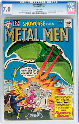 100 Hot Comics: Showcase #37, 1st Metal Men. Click to buy yours at Goldin