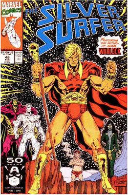 Silver Surfer #46 (1991); Return of Adam Warlock. Click for values.