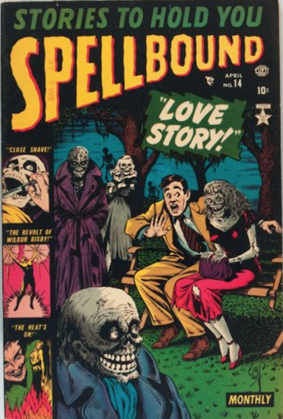 Spellbound #14 (1953): Romantic Evening With Zombies cover! Click for value