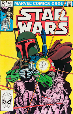 Star Wars comics #68: Classic Boba Fett cover. Click for values