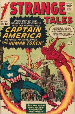 Hot Comics #40: Strange Tales #114, 1st Captain America in the Silver Age. Click to buy a copy
