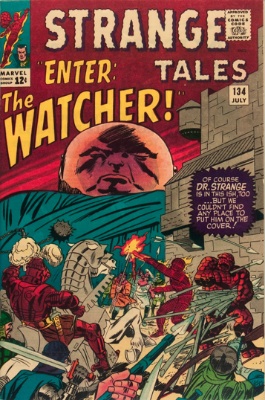 Strange Tales #134: first appearance of The Watcher. Click for values