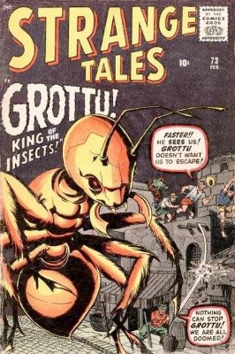 There were two prototype-style stories featuring ant-like creatures, both in Strange Tales. This is #73. Click for values