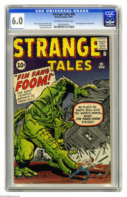 Strange Tales #89 is a tough book. With only 128 unrestored examples, try to find a clean CGC 6.0. Click to buy a copy
