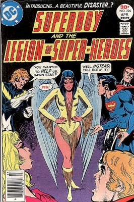 Dawnstar, one of the more popular LSH members, debuted in Superboy #226, when she is recruited by Wildfire to join the group. Click for values