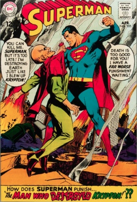 Origin and First Appearance, Black Zero, Superman #205, DC Comics 1968. Click for value