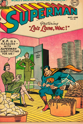 Superman comic book #82 was printed without a cover price. Click for values