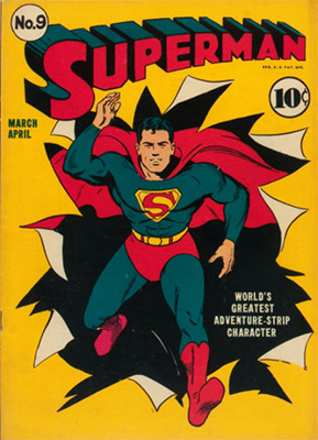 Superman comic book #9. Click for values