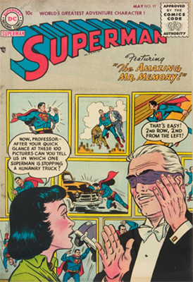 Superman #97: Superboy and Lana Lang appearance, in flashback. Click for values